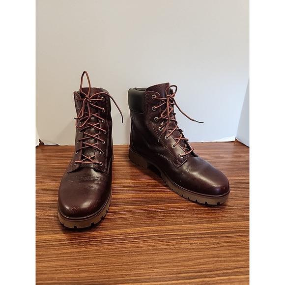 Timberland Women's Jayne 6" Boots Burgundy Size 9 Beautiful Wear - Picture 1 of 10